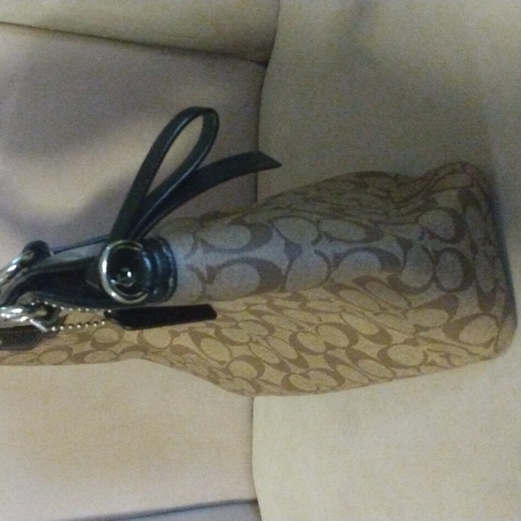 Coach | coated canvas tan brown logo print tote bag - Picture 7 of 12